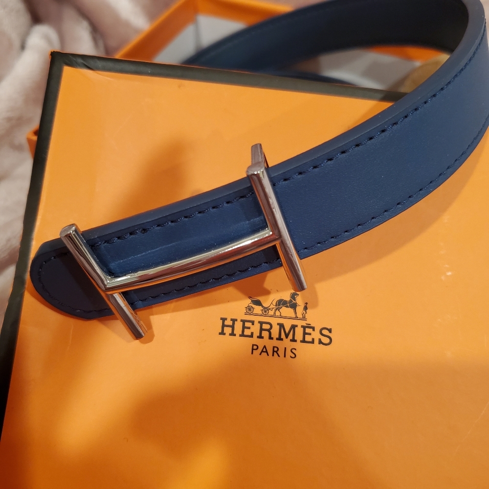 Hermes belt blue